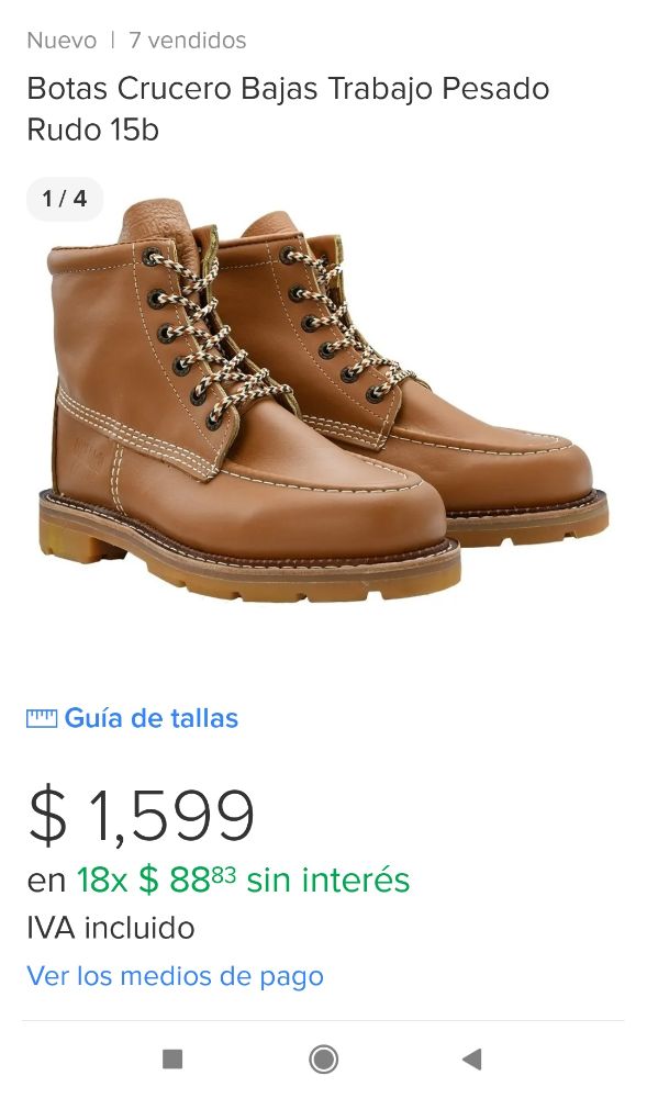 Excelentes botas Crucero Oxford nuevas originales número 7